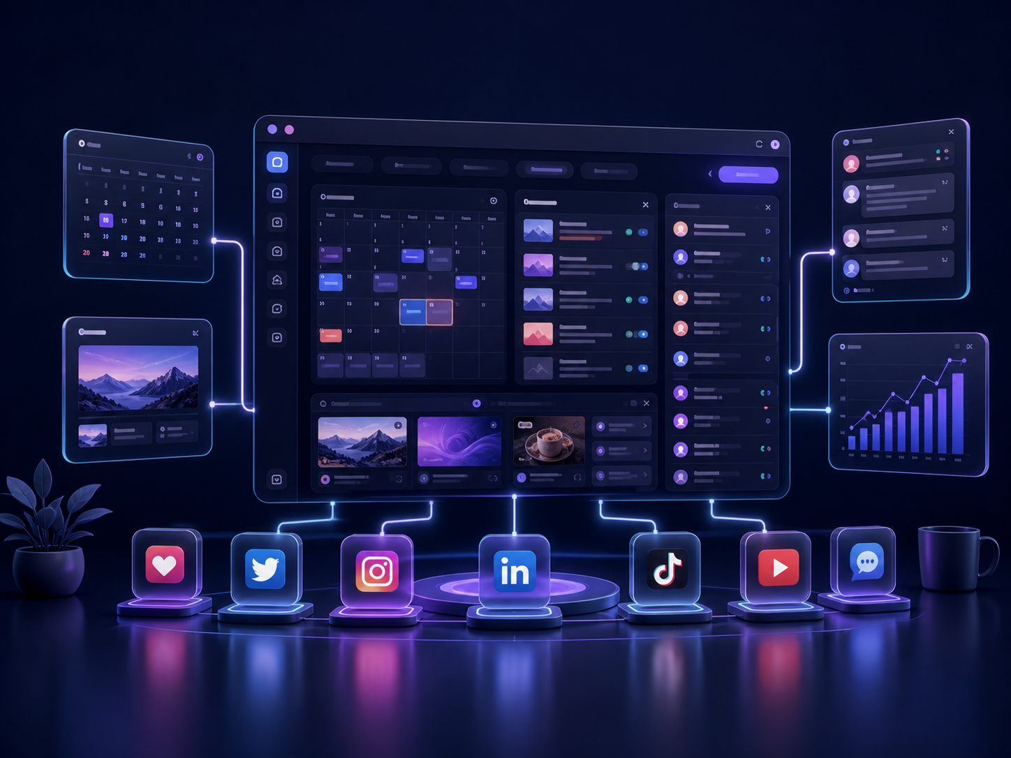 Social content calendar in Sociable Suite