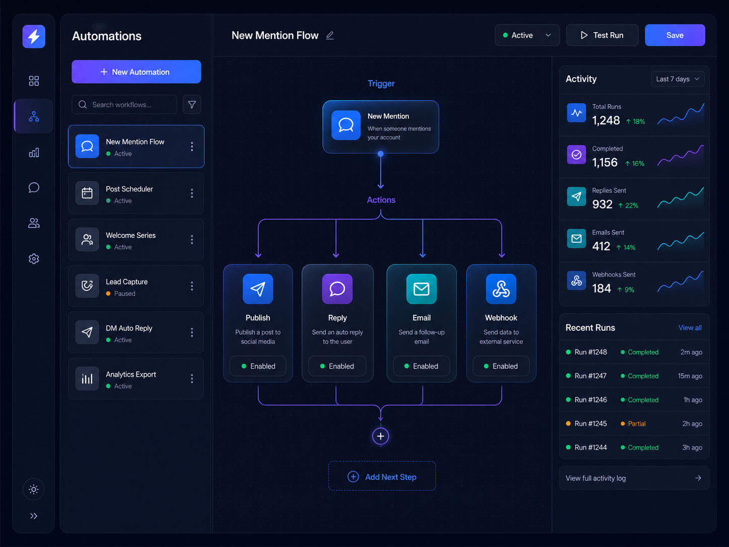 Sociable Suite — automate feature