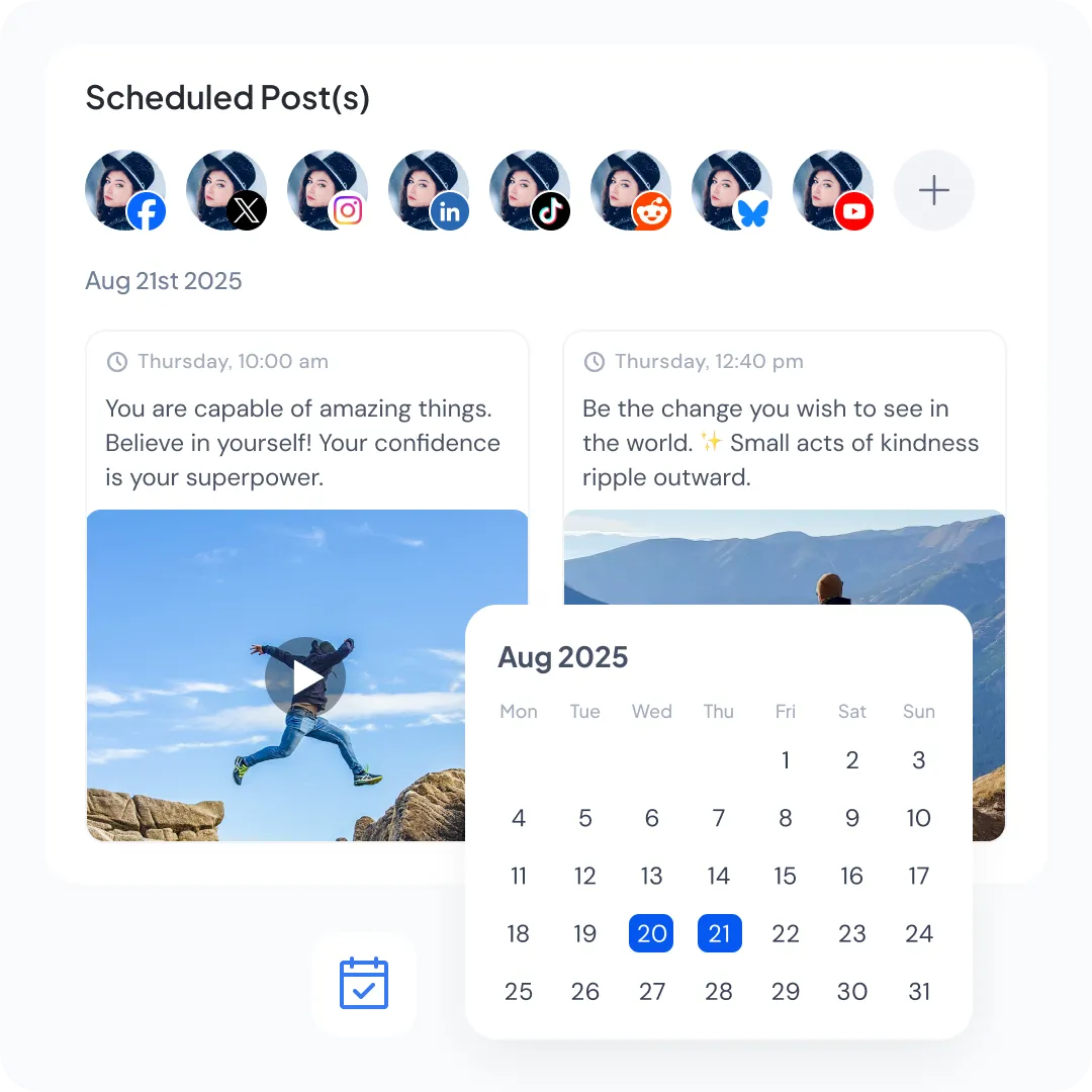 Publish calendar